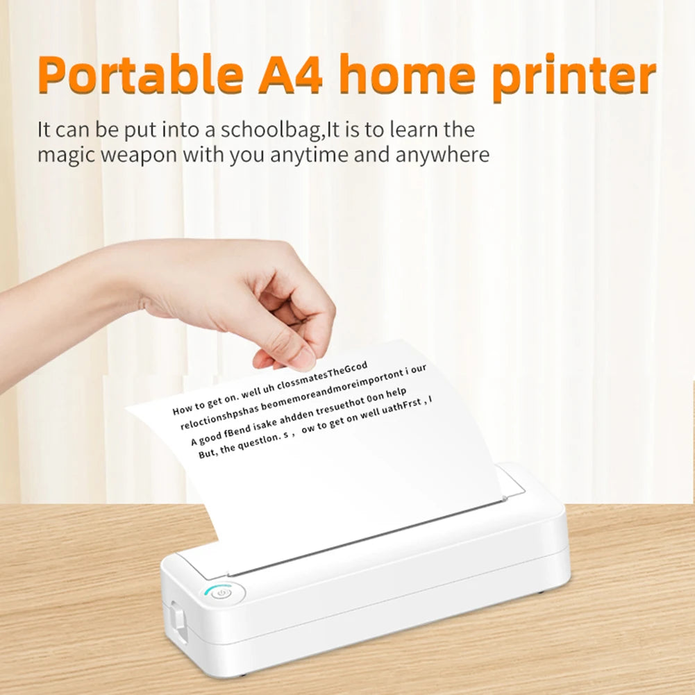 Mobile Thermal Printer A4 Wireless/Bluetooth Printer