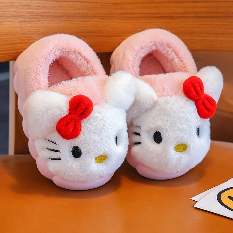 Hello Kitty Cotton Slippers For Children's Indoor Shoes Cottonslipper Non-slip