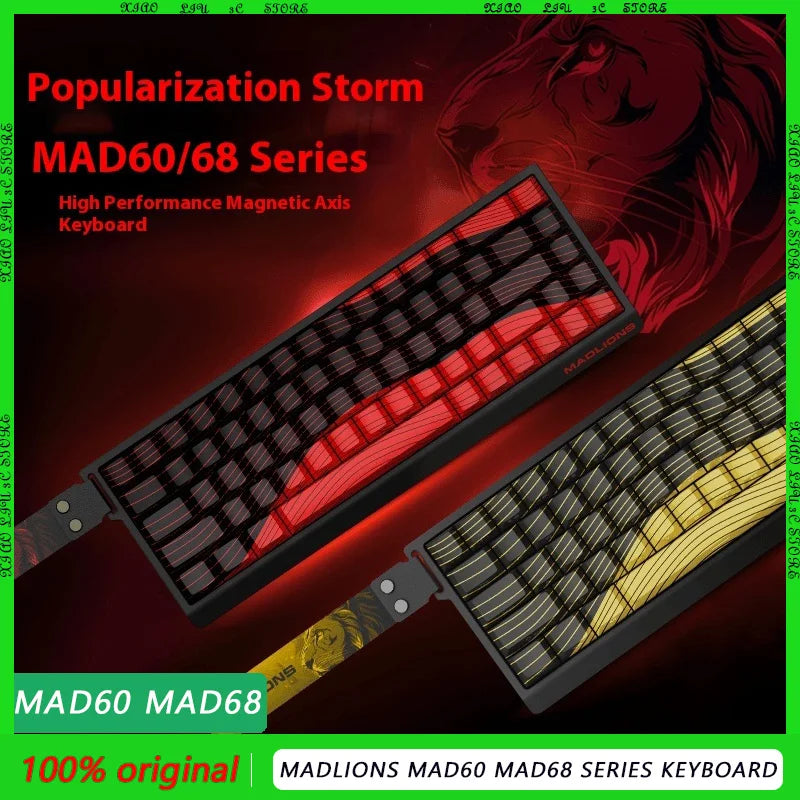 New MADLIONS MAD60 MAD68 series Mechanical Keyboard Customized E-sport 0.04RT 8K Polling Rate 0.125ms Latency