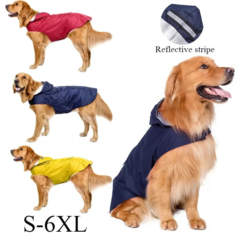 Dog Raincoat Waterproof Hoodie Jacket Pet Poncho