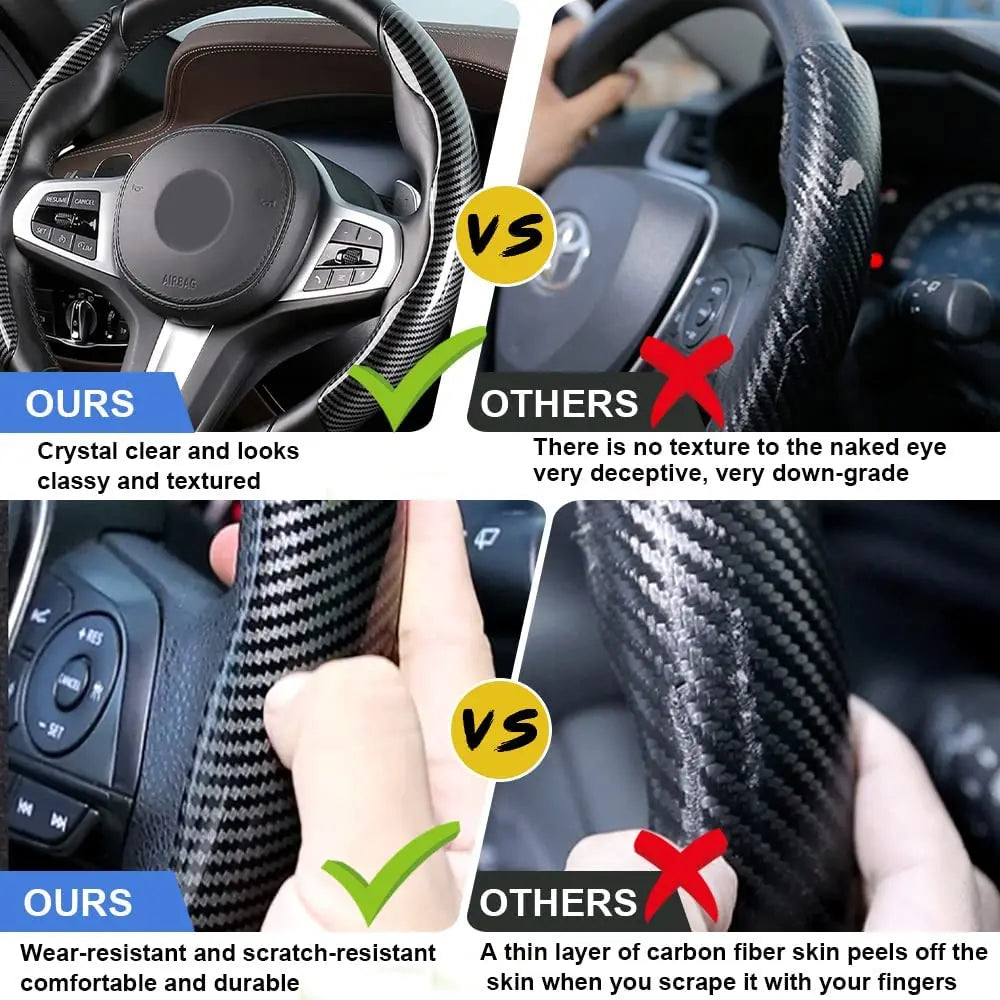 Car steering wheel handle carbon fiber water transfer printing technology steering wheel card sleeve