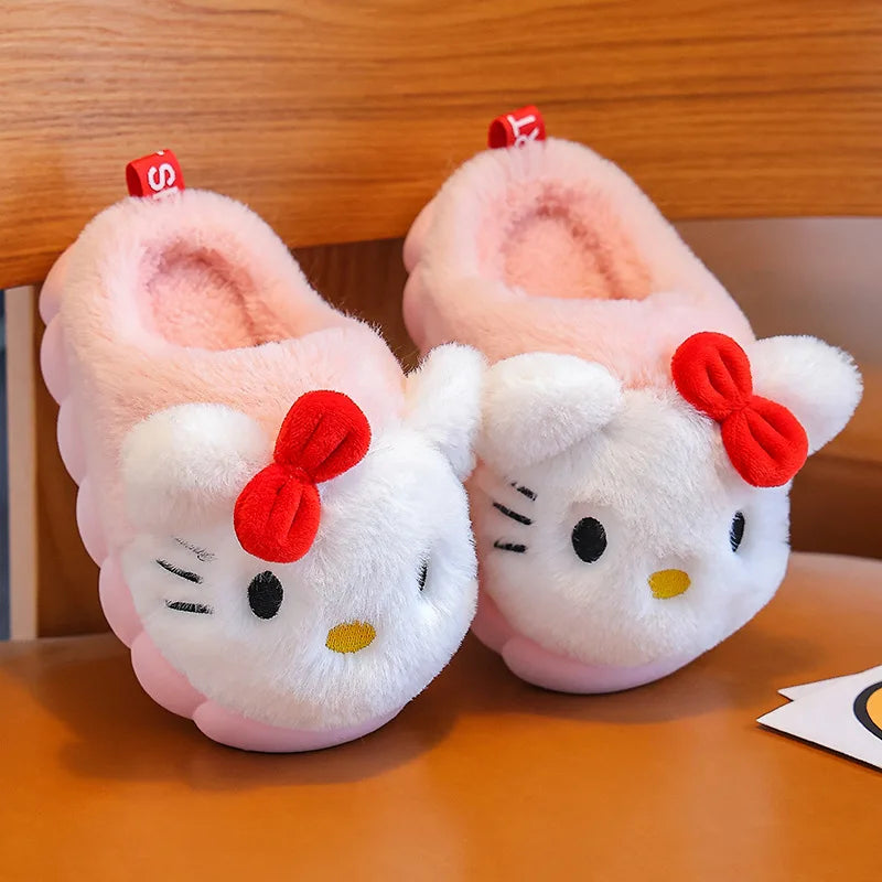 Hello Kitty Cotton Slippers For Children's Indoor Shoes Cottonslipper Non-slip