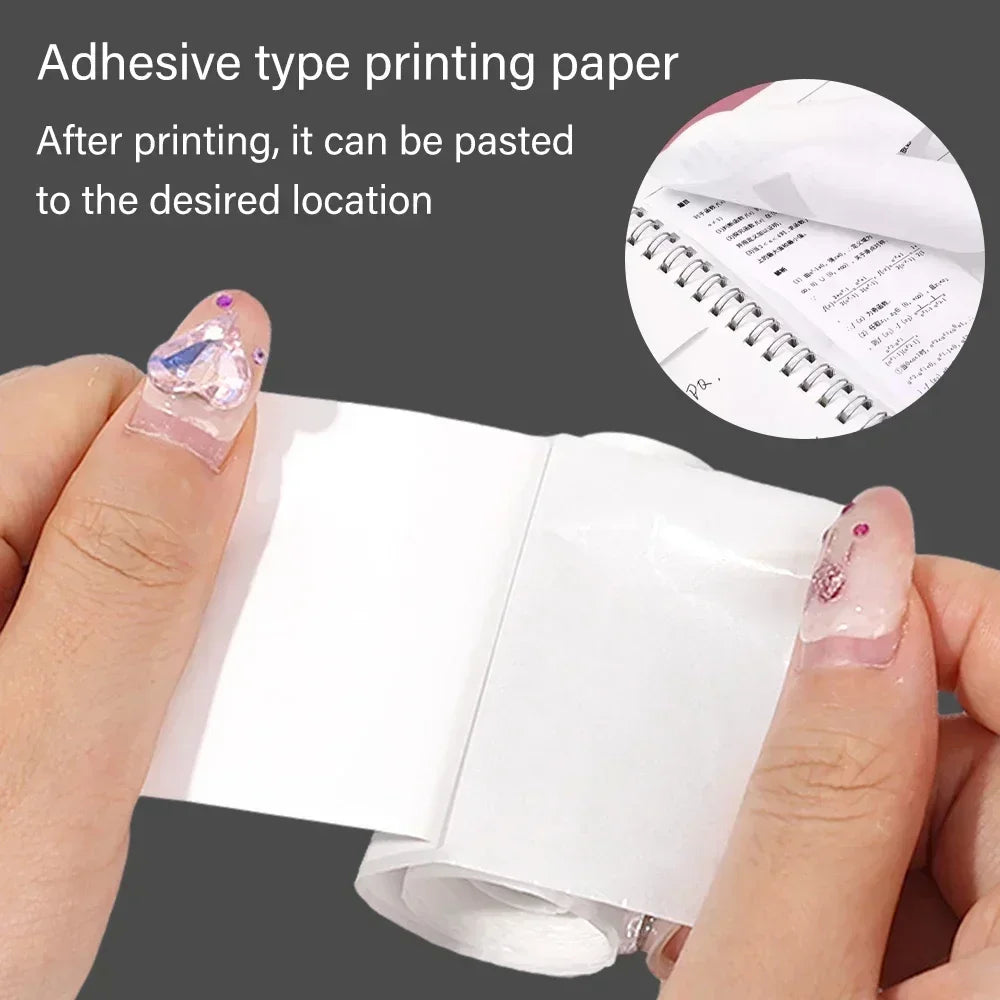 58mm Mini Photo Printer, Thermal Paper 57x25MM DIY Sticker Label