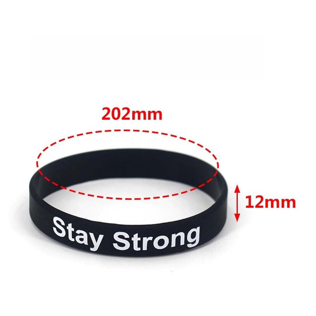 Motivational Silicone Wristbands Rubber Band Bracelets Fun Unisex