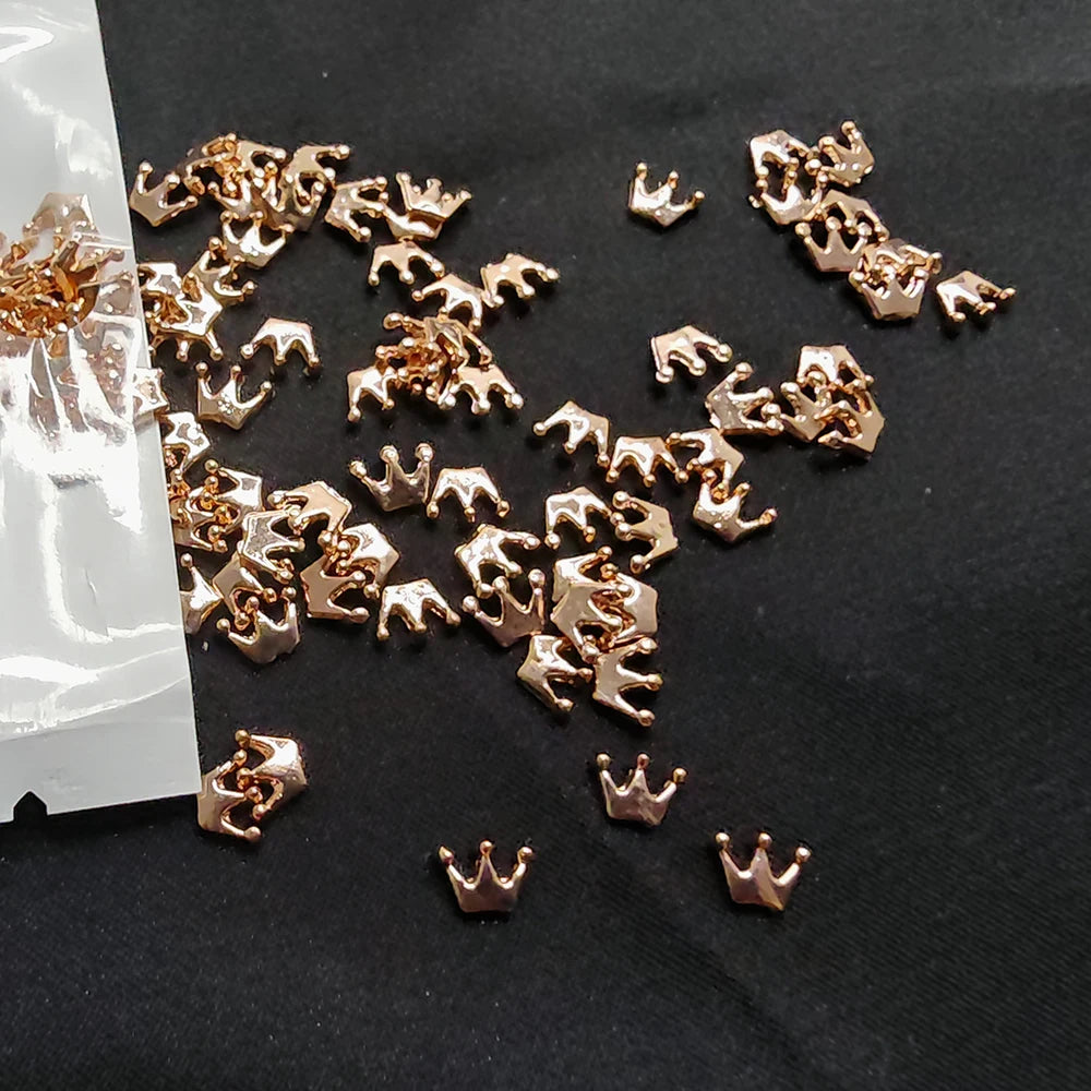 50pcs Cross Crown Nail Charms For Nails For Acrylic Nails Design Jewel