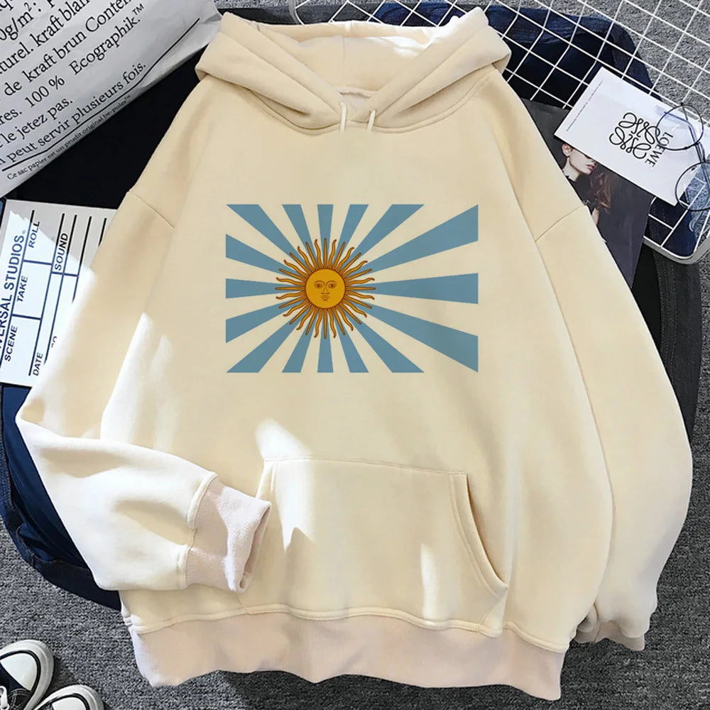 Argentina hoodie printed design comfortable pattern 2K hoddie sweatshirts Y2K elegant