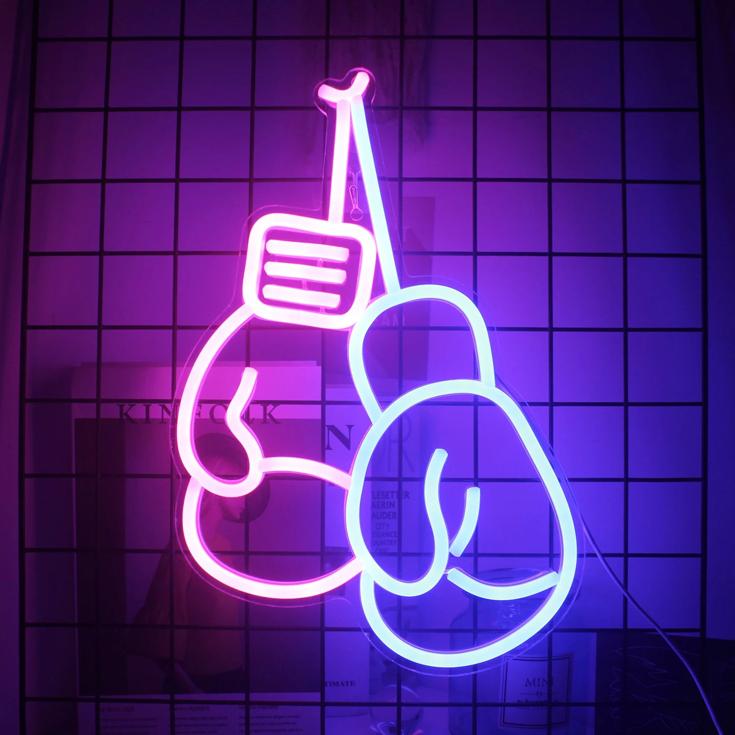 Barbell Fitness Neon Sign Dumbbell LED Light Gym Art Wall Teen Boy Gifts