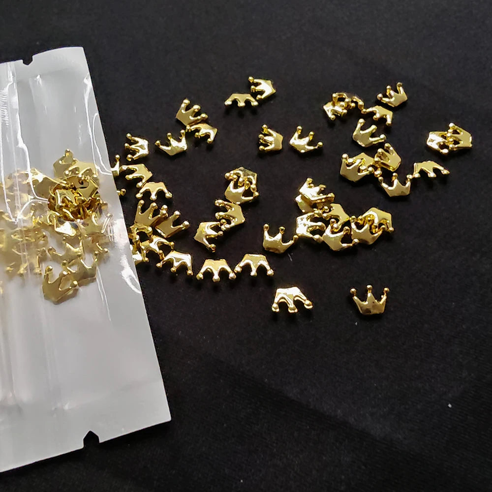 50pcs Cross Crown Nail Charms For Nails For Acrylic Nails Design Jewel