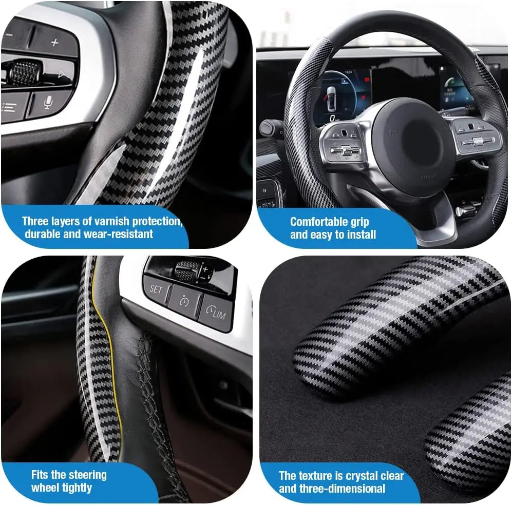 Car steering wheel handle carbon fiber water transfer printing technology steering wheel card sleeve