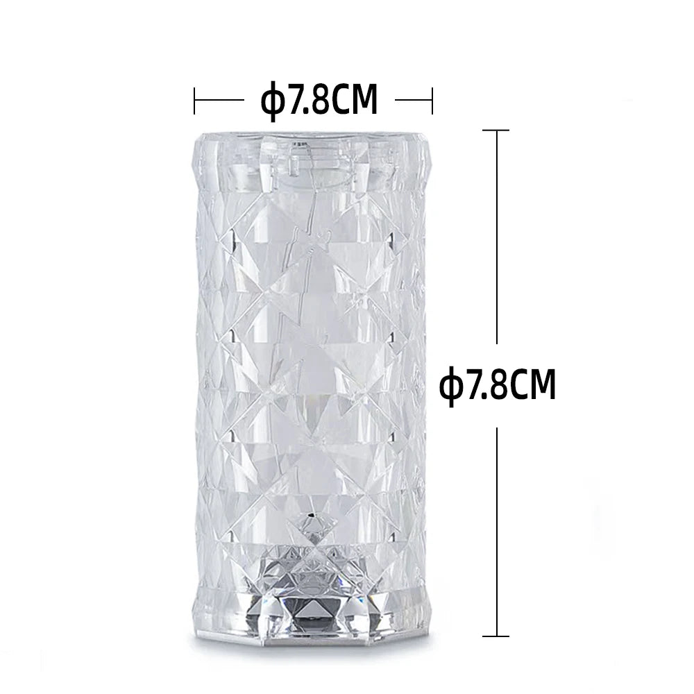 5W 5V 3000k/4000k/6500k/RGB LED Crystal Rose Night Light Lamp