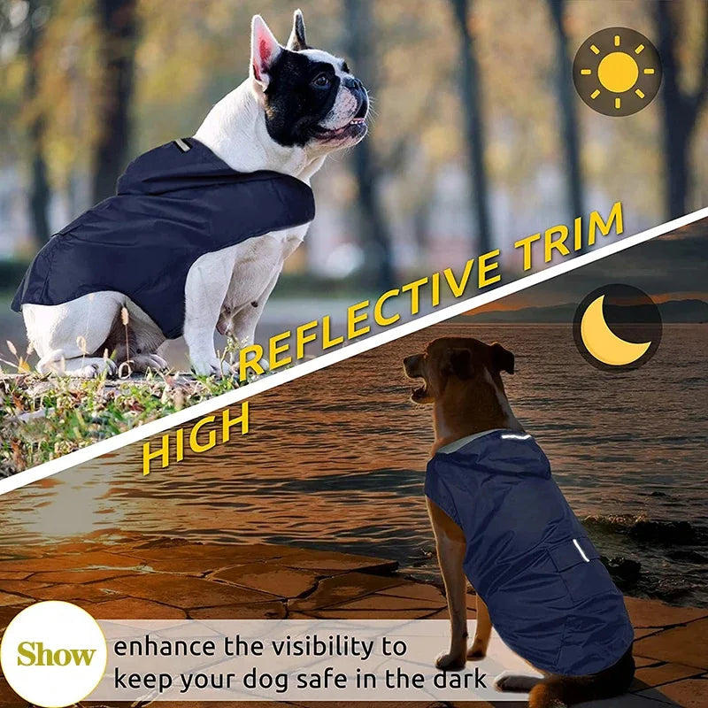 Dog Raincoat Waterproof Hoodie Jacket Pet Poncho