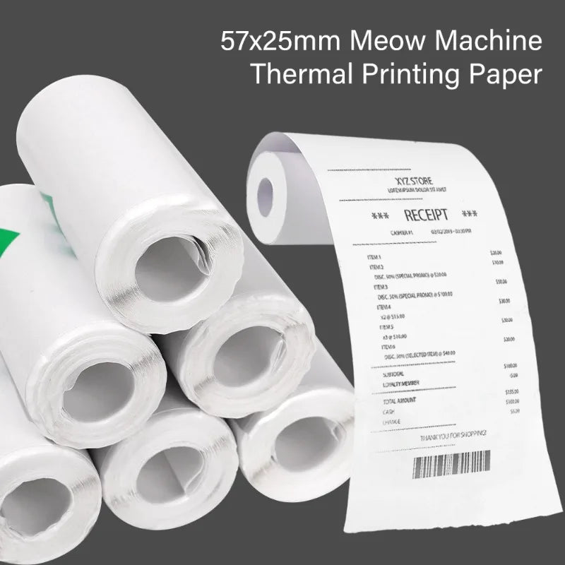 Mini Photo Printer Thermal Paper 57x25mm, color white