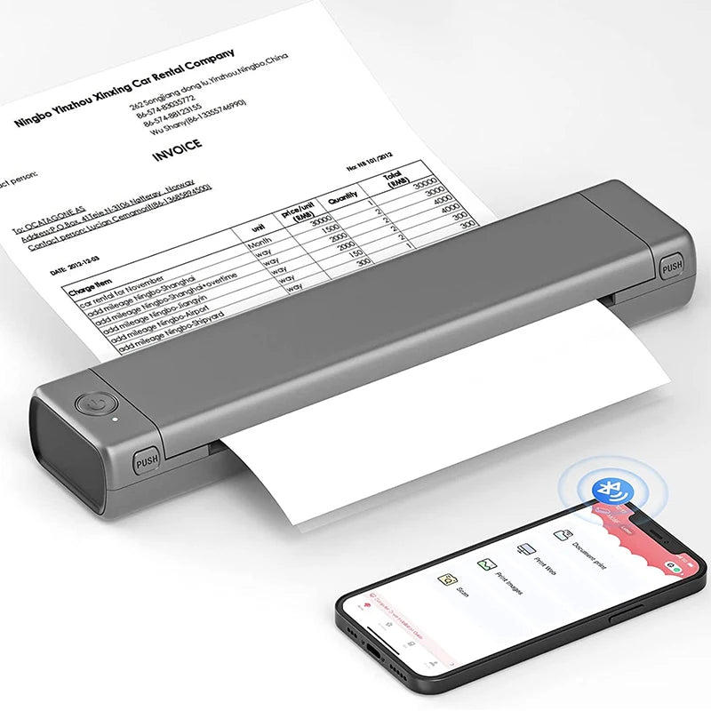 Thermal Printer- NO Ink Required, Office Portable M08F Wireless Printer