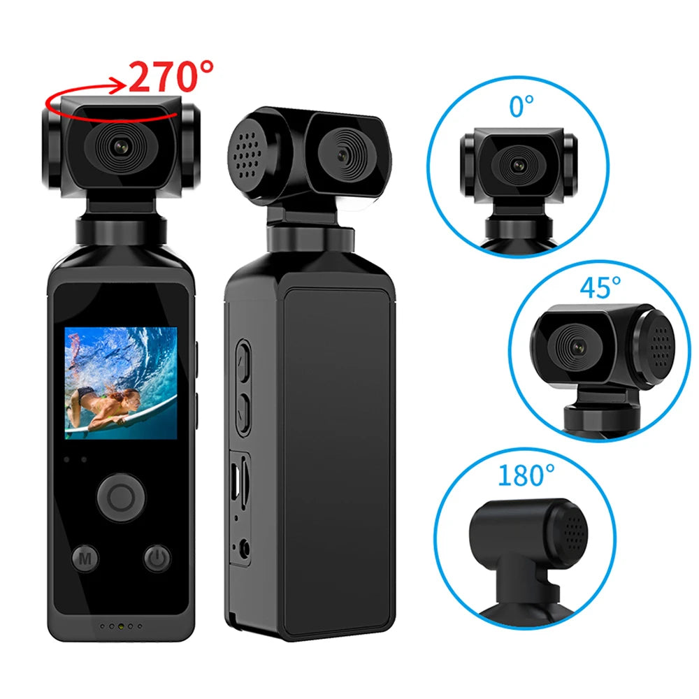 4K 1080P HD Cam 1.3" LCD Screen 270° Rotatable Wifi Mini sports Camera with Waterproof Case Motion Cameras