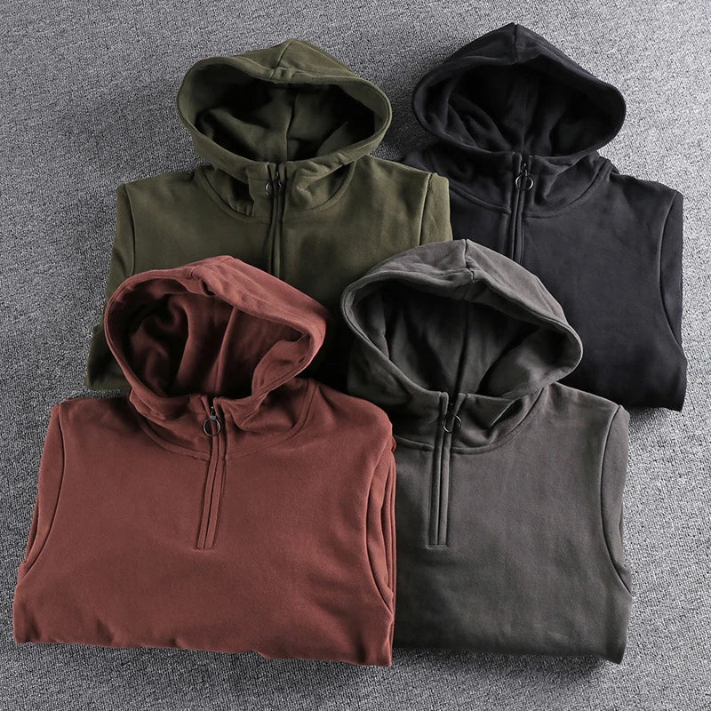 Winter Retro 500g Heavyweight Hooded Umisex Sweatshirt